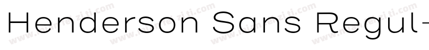 Henderson Sans Regul字体转换